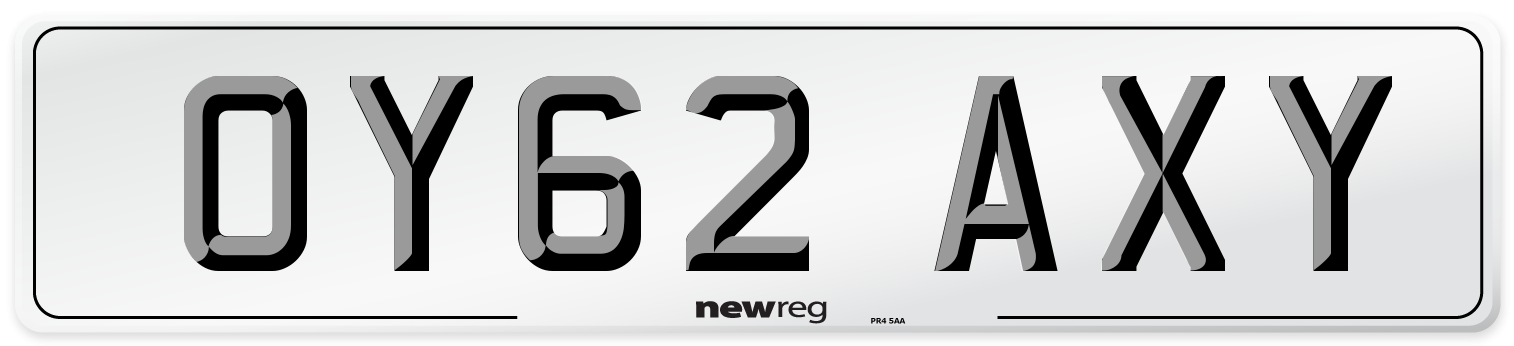 OY62 AXY Number Plate from New Reg